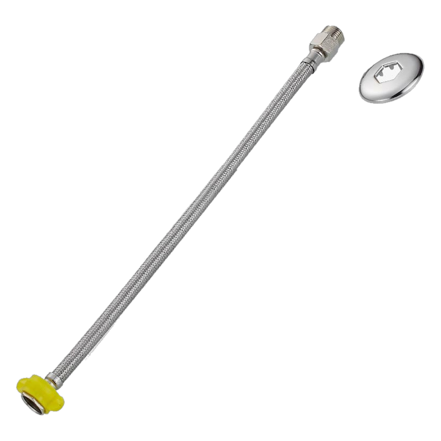 Ligação flexível trançada com canopla cromada